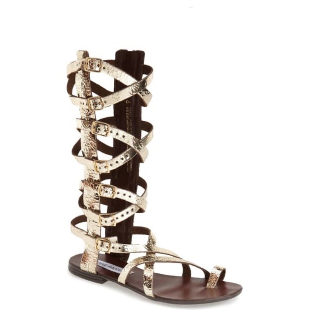 Steve Madden ‘Rivaal’ Gold Tall Gladiator Sandal
